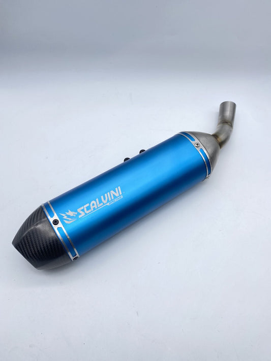 Complete Exhaust Alu Blue/Carbon for Beta RR 125 4T Injection ('21/'24)