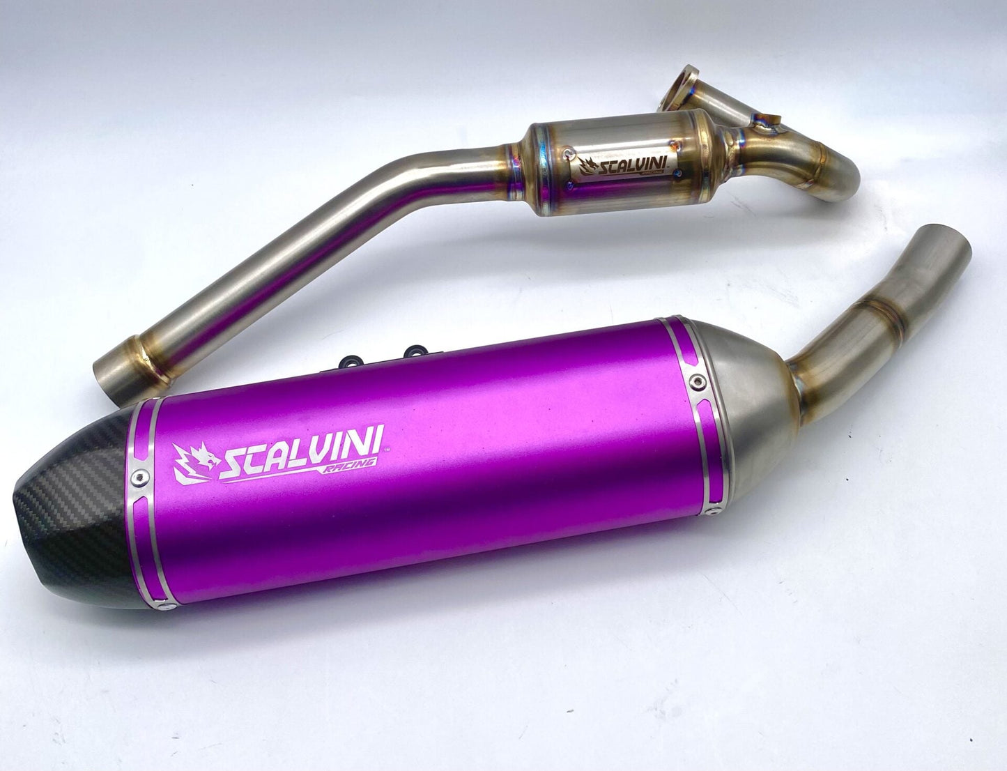 Complete Exhaust Alu purple/Carbon for Beta RR 125 4T Injection ('21/'24)